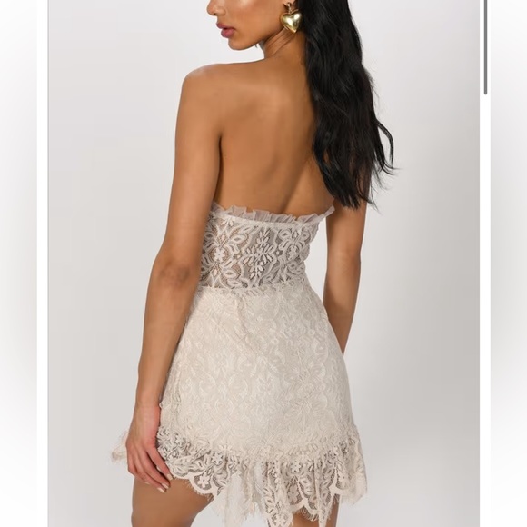 MOMENT LIKE THIS STONE STRAPLESS DRESS size xs - Picture 4 of 12